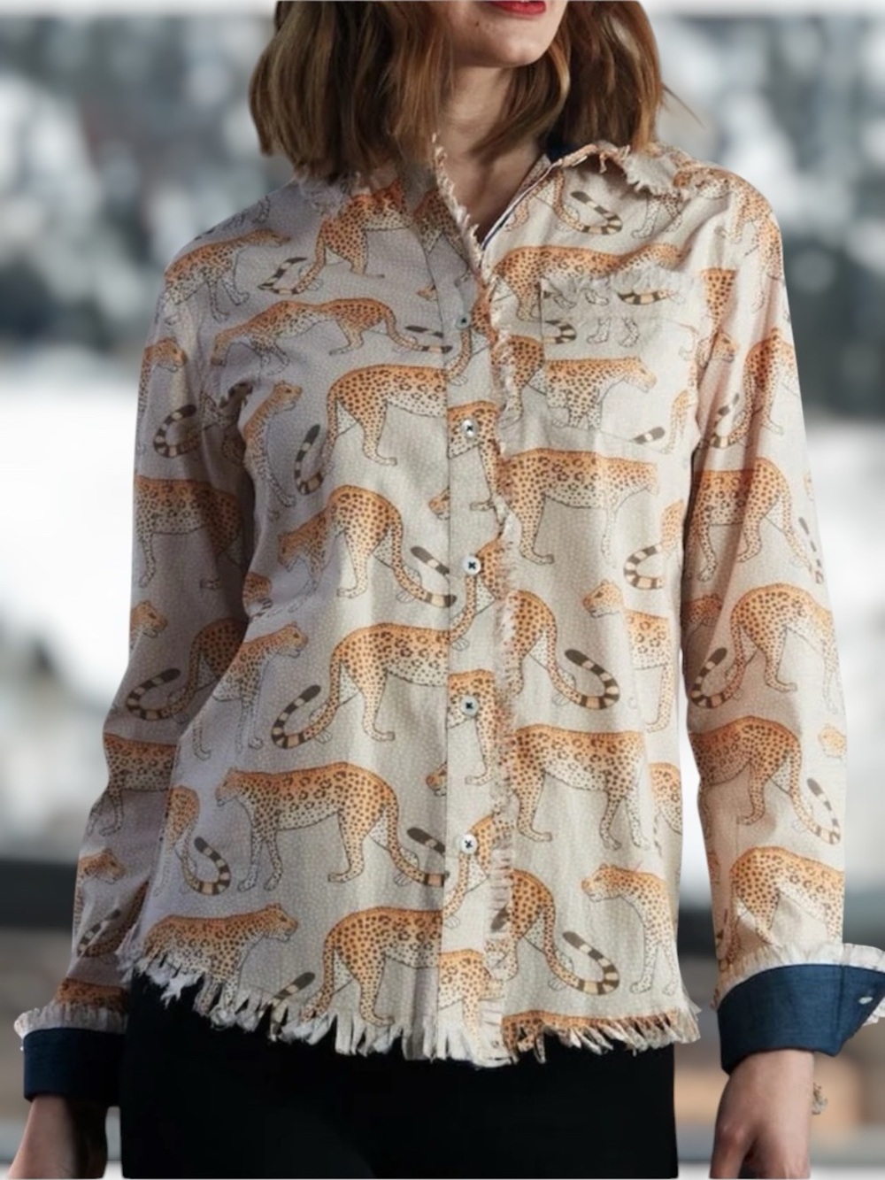 Tizzie Cape Cod Leopards Button Down